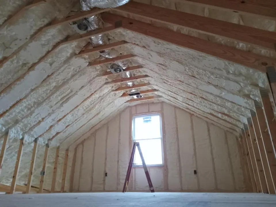Spray foam roofing application for Crawl Space Insulation project in Seabrook
